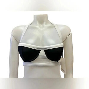Chromat NWT Swimwear Bikini Top Black/White Size  Small